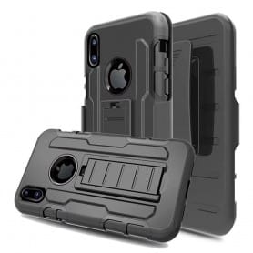 Stötsäkert skal med hölster 3i1 Apple iPhone X mobilskal bälte