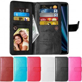 Dubbelflip Flexi 9-kort Sony Xperia XZ3 (H9436) mobilplånbok fodral