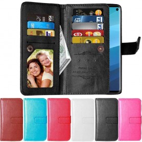 Dubbelflip Flexi 9-kort Samsung Galaxy S10E (SM-G970F) mobilskal mobilplånbok väska caseonline